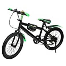 Esyogen mountainbike män och kvinnor cyklar 20 tums dubbel skivbroms hårt stål mountainbike, hård ram, grön, lastkapacitet: 85 kg