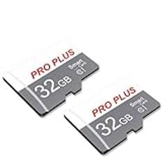 2 Pack SD Card 32GB + SD Adapter, High Speed SD Card UHS-I Class 10 A1, TF Card For Tablet/Cellphone/Camera/Car Audio (TF183 32GB)