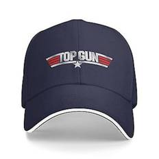 Mode Top Gun Baseball Cap Unisex Voksen Amerikansk Film Justerbar Dad Hat Til Mænd Kvinder Hip Hop [JKW] ( Marineblå)