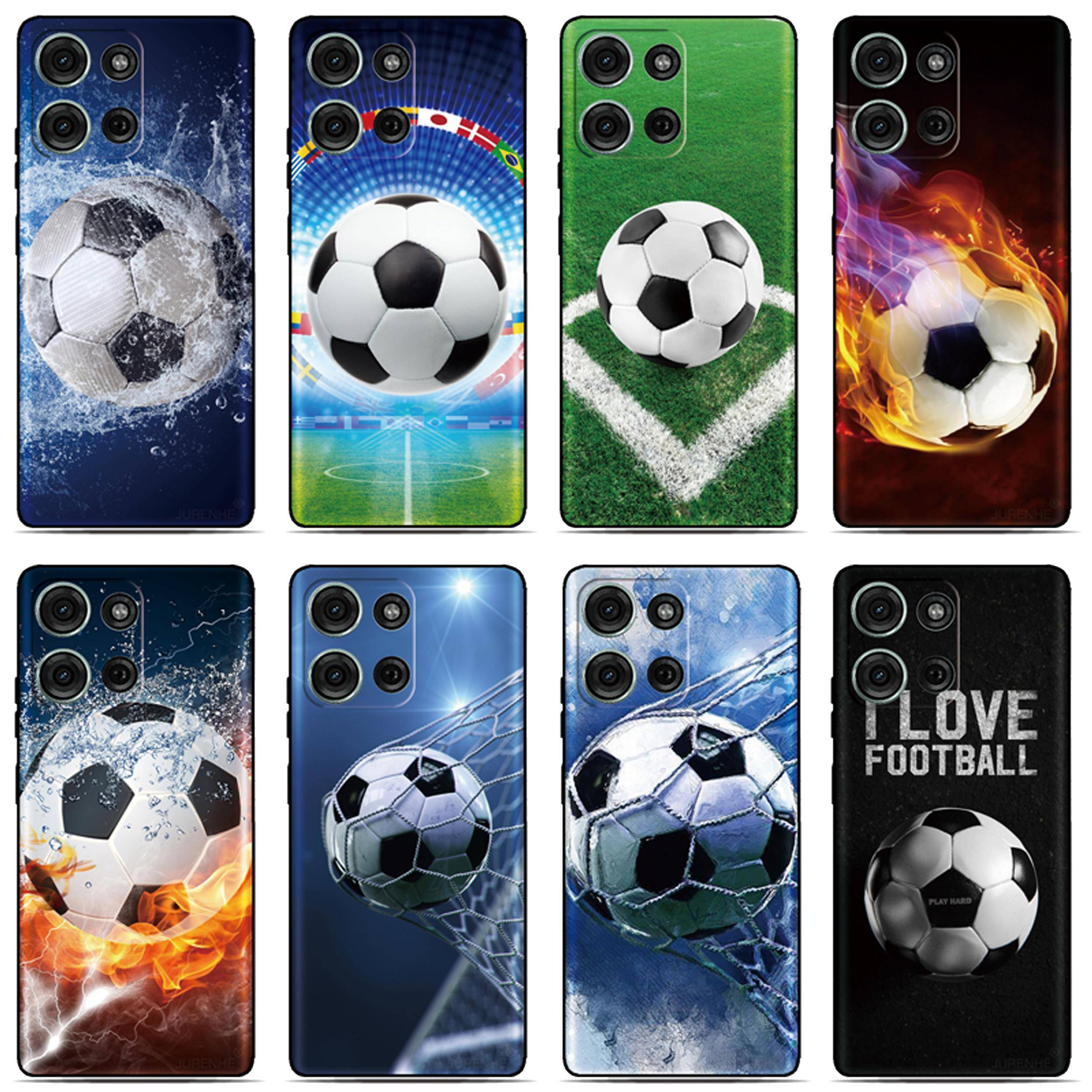 Fotboll Cover för Motorola Moto G67 G57 G56 G86 Power 5G G04 G05 G06 4G G96 G100 Pro G54 G85 G84 E15 G15 G24 Fodral