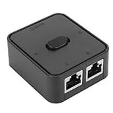 lvifloae 2 Port Gigabit Network Switch 10 100 1000Mbps 2 In 1 Out 1 In 2 Out PoE Extender Switch RJ45 Splitter Selector Switch for Cat 6