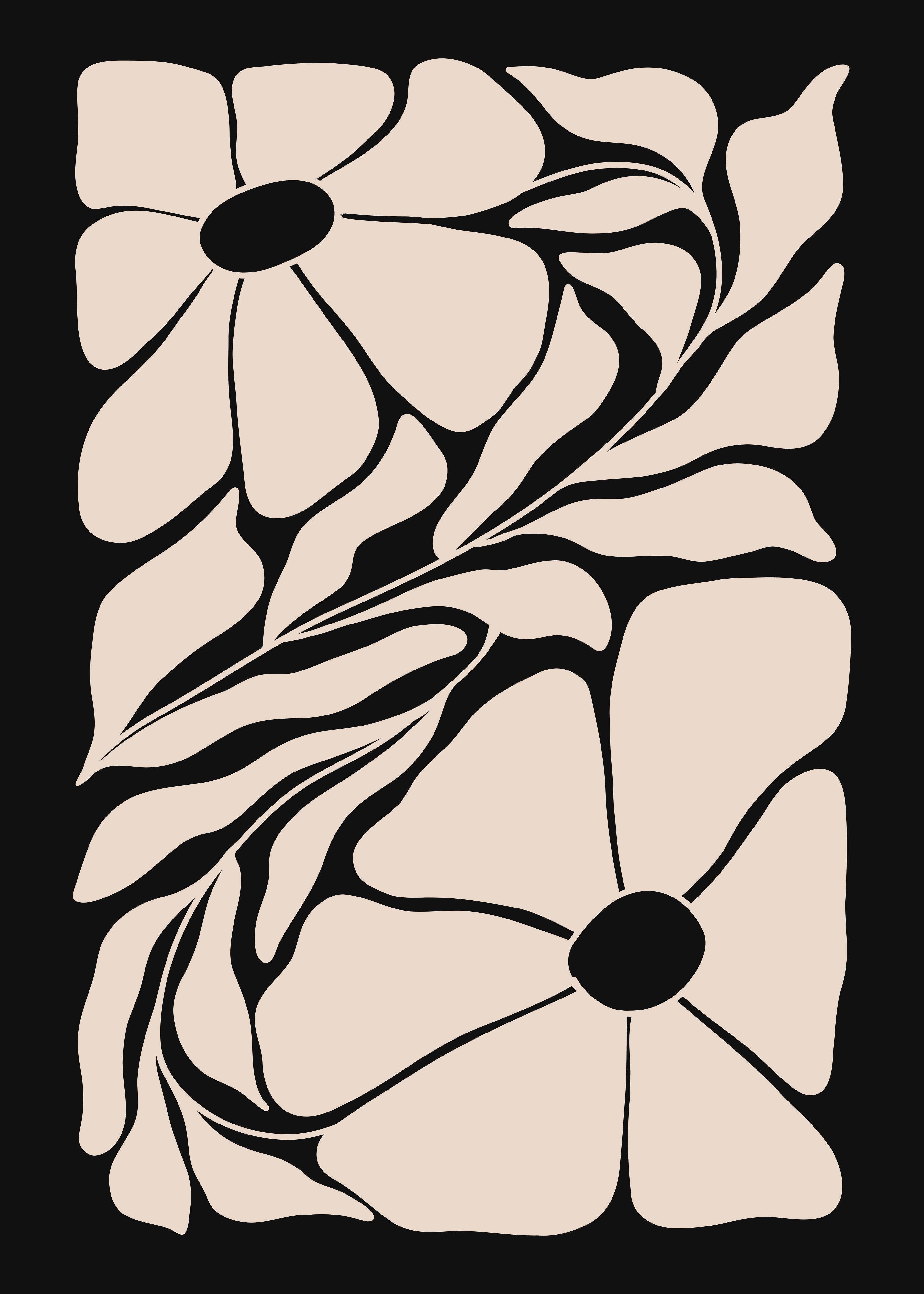 Abstract Botanical Window - 21x30