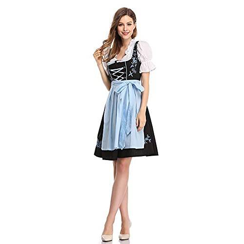 YUDATPG Oktoberfest Dirndl-klänning 3-delad bayersk kostym