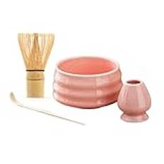 Matcha vispset, matcha skål matcha BambooWhisk te visp ställning matcha visp set, handgjord matcha-kit för teceremoni te drickande