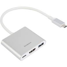 Sandstrøm 3-i-1 USB-C-hub - På lager i butik
