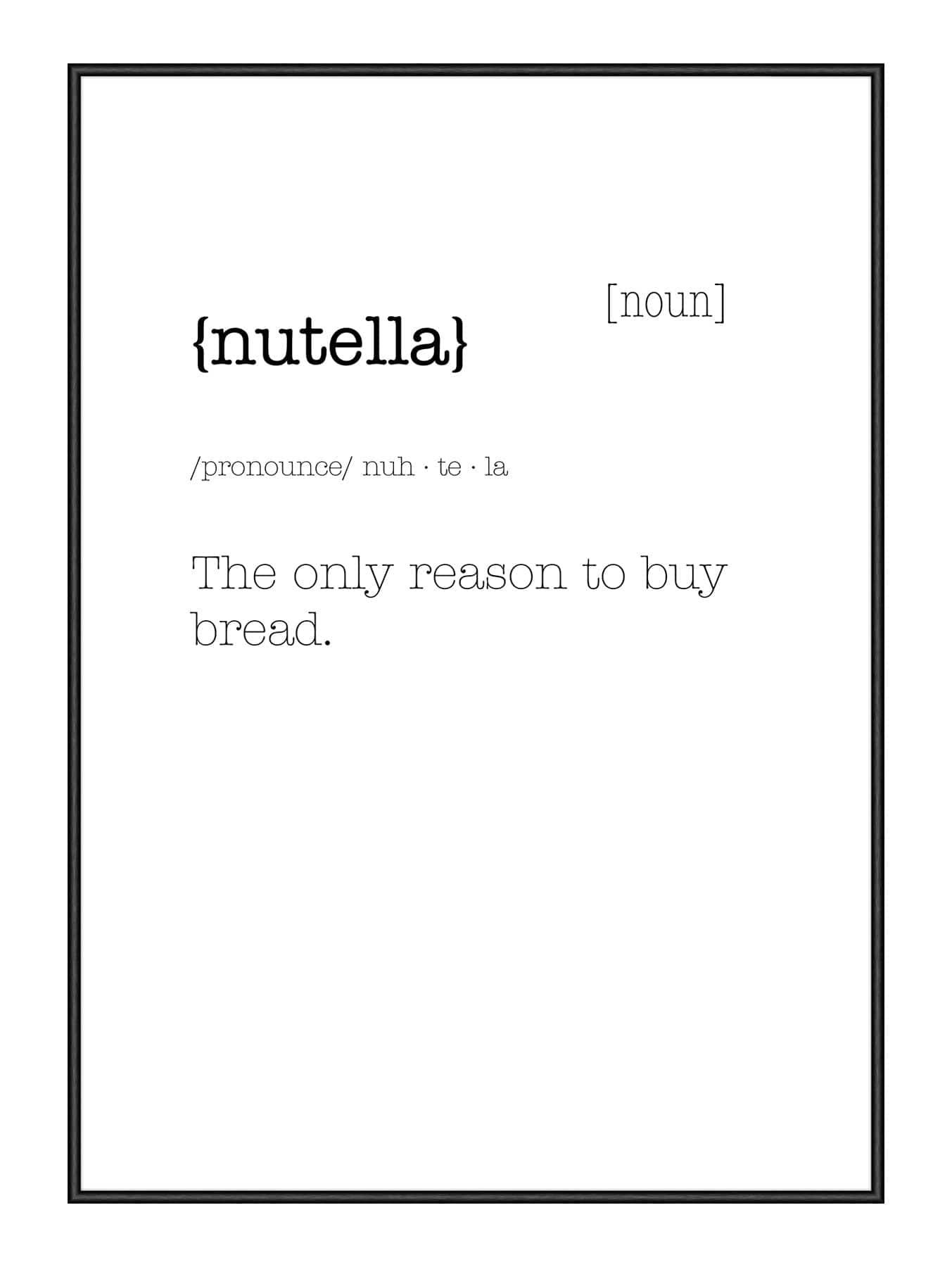 Plakat - Nutella Plakat - Str:40 x 50 Cm - Incado