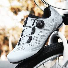 Professional Road Cycling Shoes For Men, Bicycle Racing Sports Sneakers For Road Bike, Cycling Shoes - White - EUR39,EUR40,EUR41,EUR42,EUR43,EUR44,EUR45,EUR46