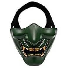 Jungle Leopard Airsoft Mask Hjälm Paintball Half Mask CS Spel Film Props Halloween Party Mask Cosplay(OD)
