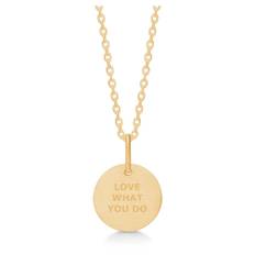 Frk. Lisberg, Accessoarer, Dam, L, Inspirerande Hänge Halsband Love What YOU DO - yellow (L)