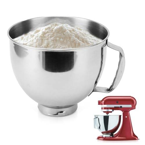 Stativ Mixerskål Rostfritt Stål Mixerskål Kitchenaid Mixerskål Kitchen Aid Skål Med Handtag Kitchenaid Skålar För Stand Mixer 4.5q 5qt