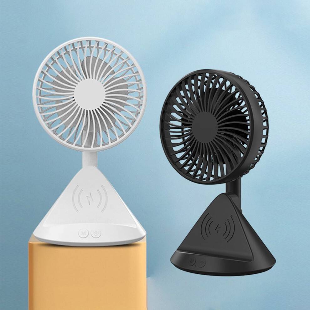 Jacenvly Mors Dag Udsalg USB Multifunktionel Oplader Trådløs Opladning Lille Ventilator Mobiltelefonholder Oplader Ny Mini Skrivebordsventilator