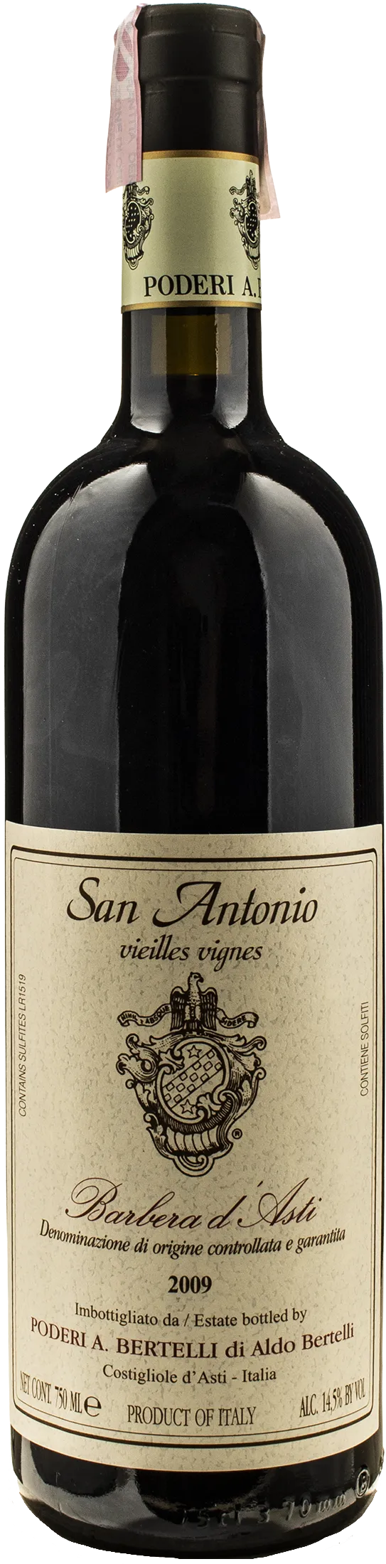Poderi Bertelli Barbera d'Asti San Antonio Vieilles Vignes 2009