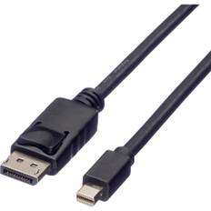 Roline DisplayPort Tilslutningskabel DisplayPort-stik, Mini DisplayPort-stik 1.50 m Sort 11.04.5638 Afskærmet Displayport-kabel