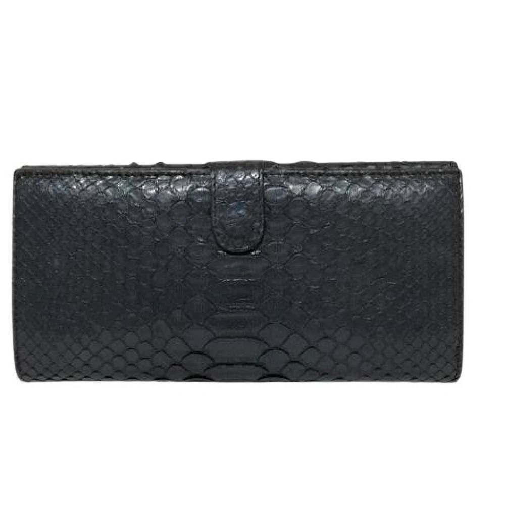 Bottega Veneta Vintage - Pre-owned Python Long Wallet Vintage - Herr - ONE Size - Läder