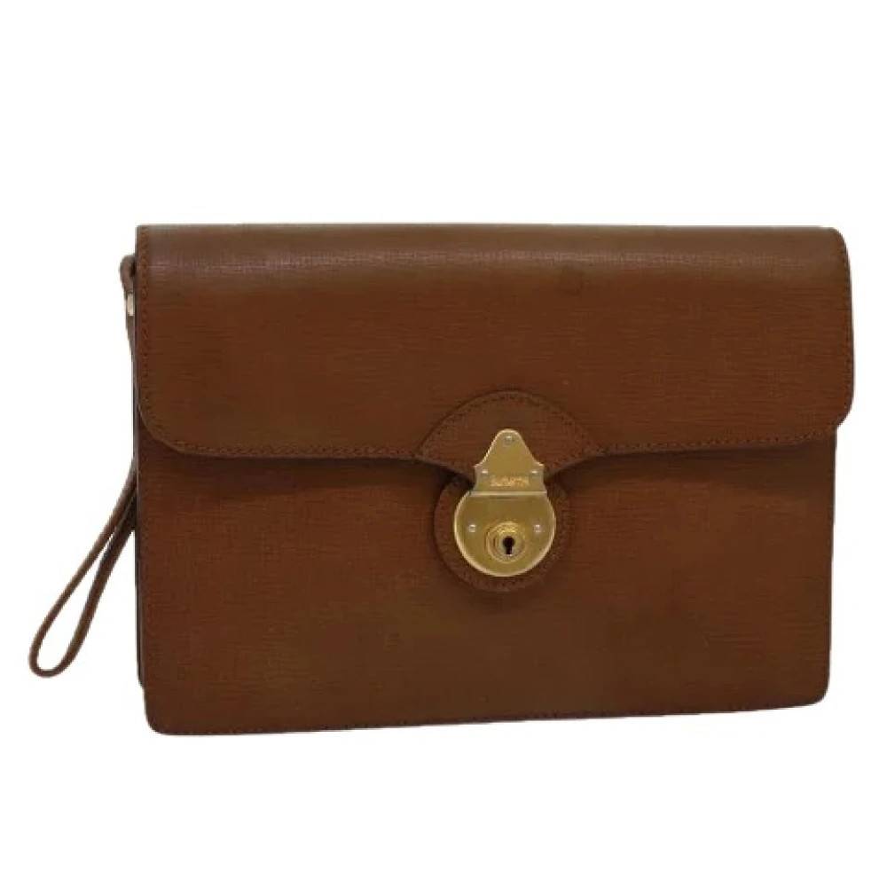 Burberry Vintage Pre-owned Clutch Taske - Vintage - Dame - Brun - ONE SIZE - Læder