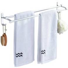 40/50/60cm handdukstorkhållare dubbelväggmonterad badrumshylla handduk snabbtorkande aluminiumlegeringsställ - 50cm