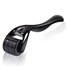 URAQT Derma Roller, 0,75 mm Skäggtillväxtrulle, Titanium 540 Micro Needle Roller för Män och Kvinnor, Microneedle Face Roller för Ansiktshudvård, Anti-aging rynkor, ärrborttagning, Hårregenerering