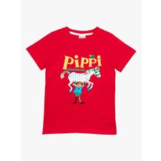 Pippi Långstrump T-shirt, Röd, 110-116