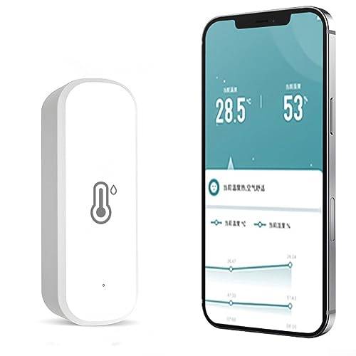 för TUYA Smart Wifi Thermometer Hygrometer, för Tuya Digital Indoor Temperature Humidity Sensor with App Smart Speaker, for Room Greenhouse Garage Office