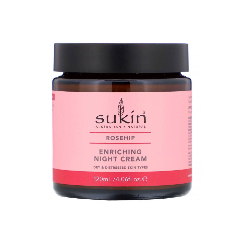 Sukin, Enriching Night Cream, Rosehip, 4.06 fl oz (120 ml)