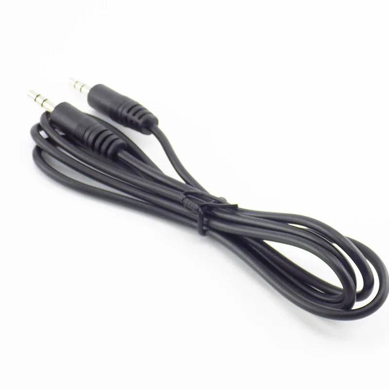Black 3.5mm Jack Audio Line Male to Male Car Aux Audio Cable Extension Adapter for Speaker Earphone MP3 Mobile Phone 1Y