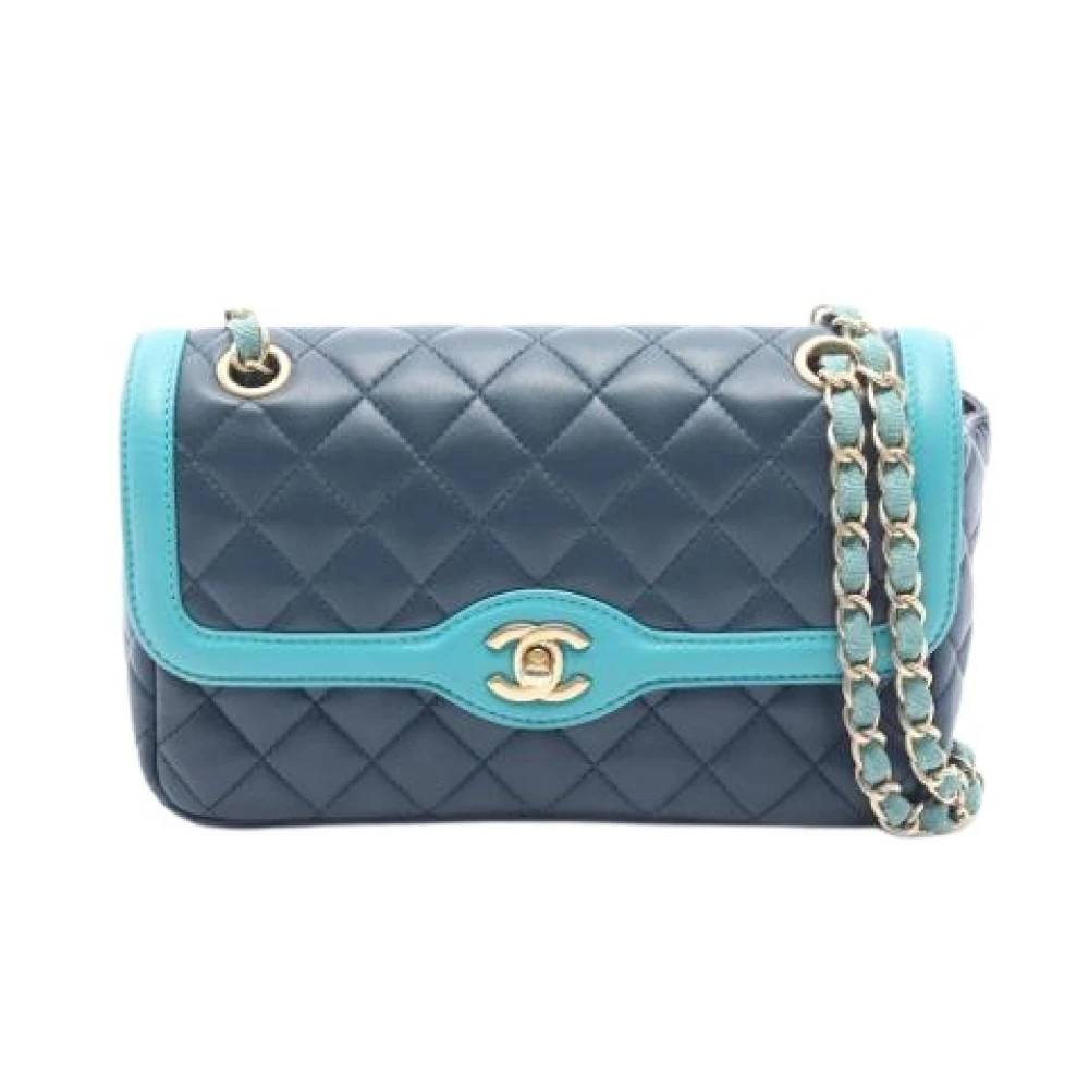 Chanel Vintage Pre-owned Vintage Crossbody Taske - Vintage - Dame - Grøn - ONE SIZE - Uld