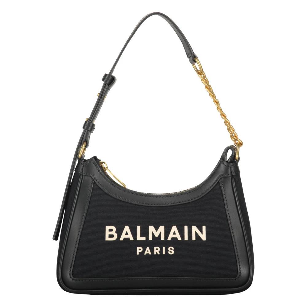 Balmain Elegant Skuldertaske - Tasker - Dame - Sort - ONE SIZE - Uld