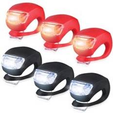 Silikonljus cykellampa , 6 st led cykelljus set (3x led vit &amp; 3x led rött ljus) ficklampa ficklampa för mountainbikes cam