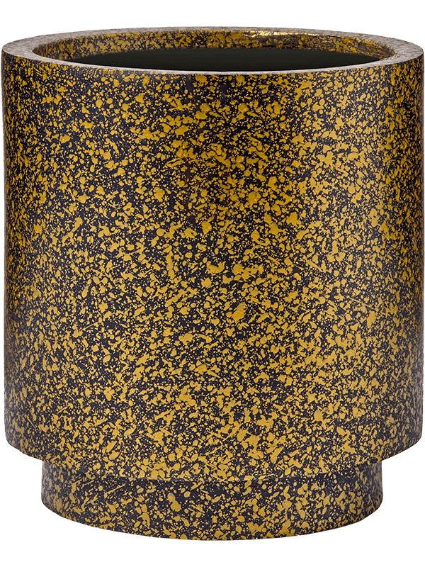 Capi Lux Terrazzo - Vase Cylinder Black Gold (⌀11 ↕12)
