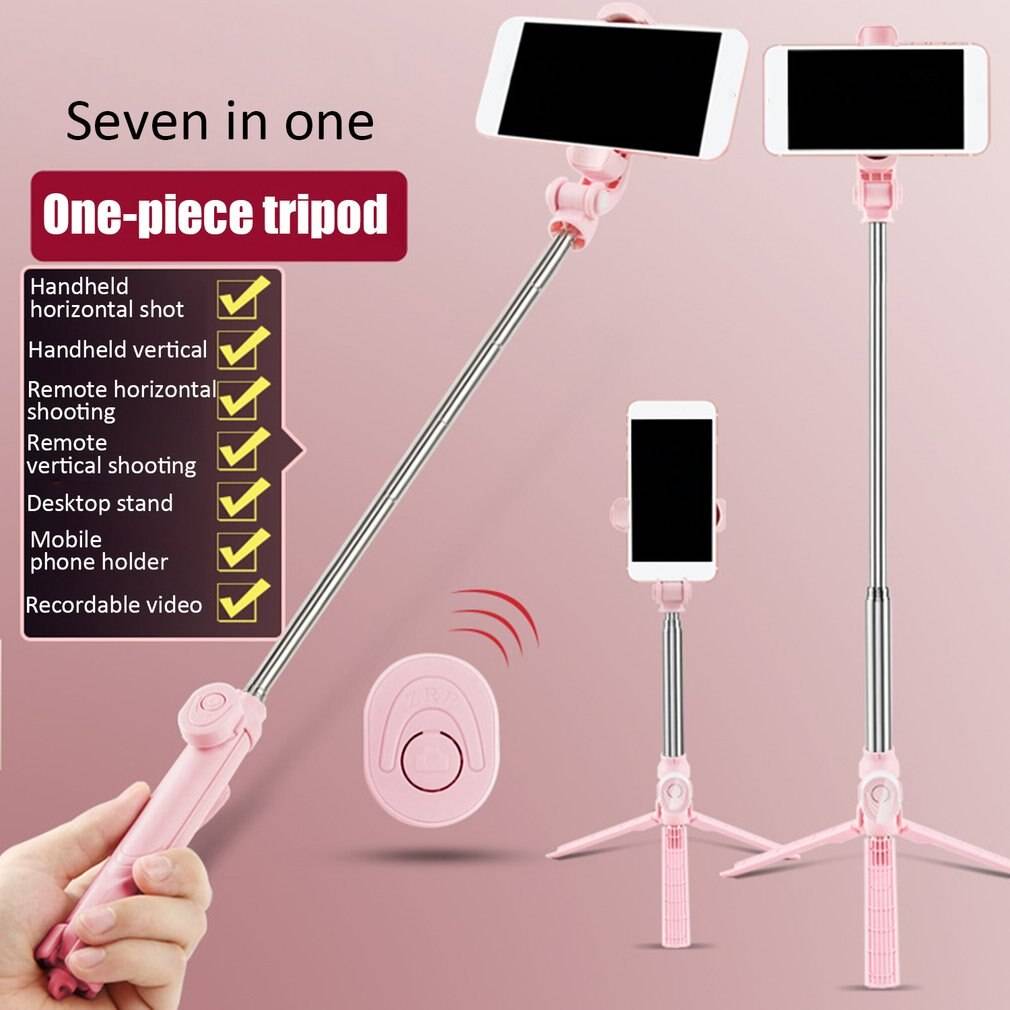 ACEHE Handhållen Tripod Selfie Stick - Rosa