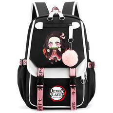 Anime Demon Slayer Backpack for Women Canvas Laptop Bag Back To Schoolbag for Teenager Girl Schoolbag Women Travel Bag Mochila