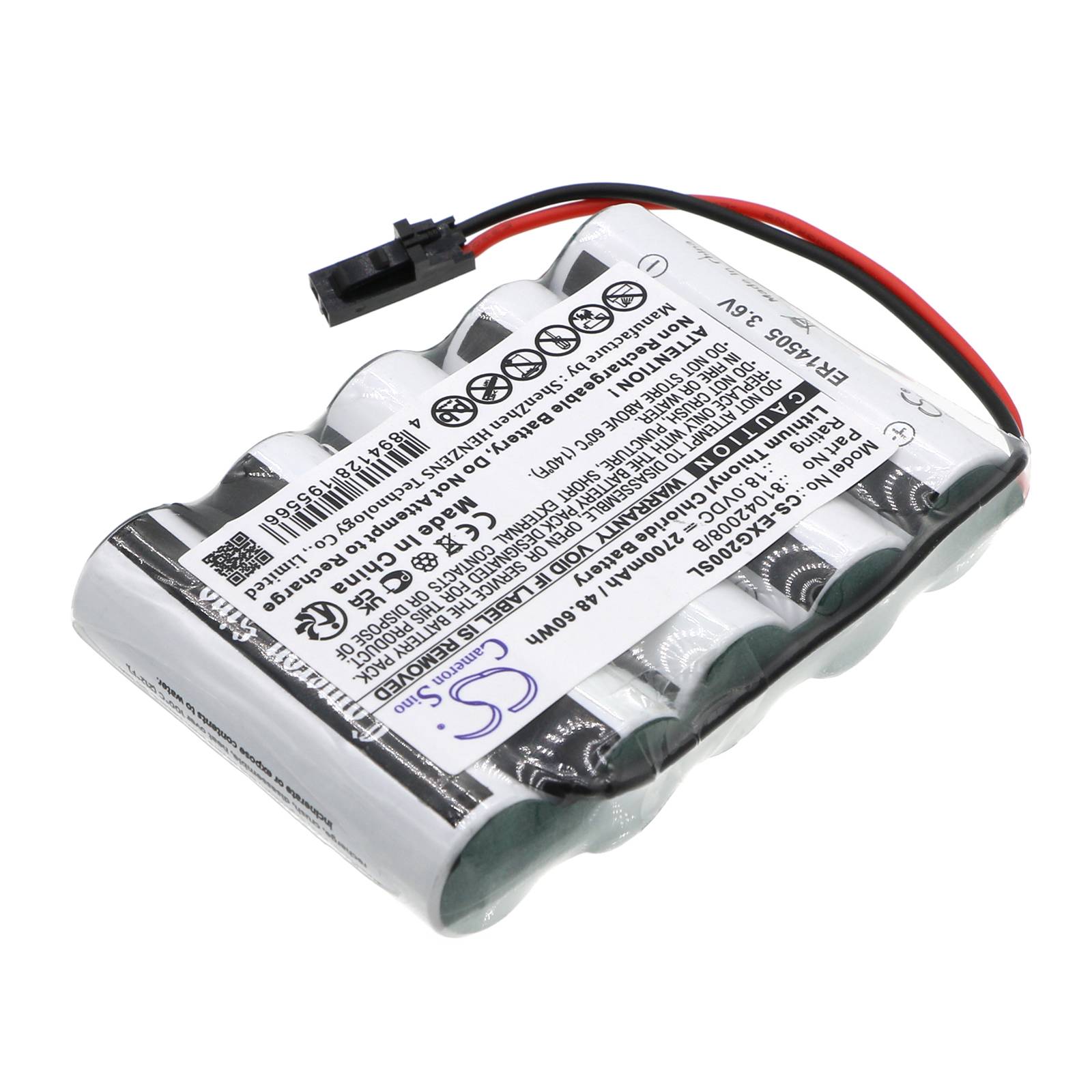 Batteri for Exogen 2000+ Bone Healing System 81042008/B 18 V 2700 mAh Li-SOCl2