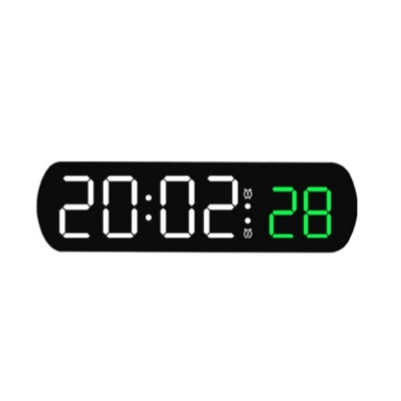 Röststyrning Digital Alarm Timer Klocka Temperatur Dubbelt larm Desktop Bordsklocka Nattläge 12/24H LED-klocka Klocka Skrivbordsklocka grön