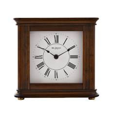 Wm Widdop Walnut Effect Square Mantel Clock 4 x 4 West Chime One Size brun