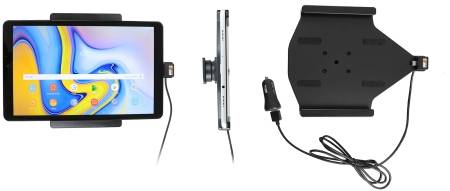 Brodit Aktiv holder med USB-kabel og cigarettadapter, Samsung Galaxy Tab A 10.5 SM-T590/SM-T595