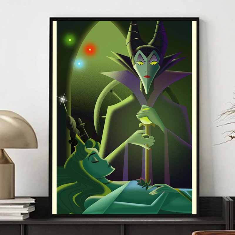 Disney Diamantmålning Törnrosa Skurk Maleficent Söt Tecknad Korsstygn Set 5D DIY Heminredning beige