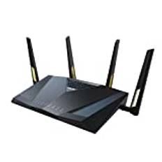 ASUS RT-AX88U Pro AX6000 Dual Band WLAN kombinierbarer Router (Tethering als 4G und 5G Router-Ersatz, WiFi 6, Dual 2.5G Port, 2.0 GHz Quad-Core CPU, AiProtection Pro, WPA3, AiMesh)
