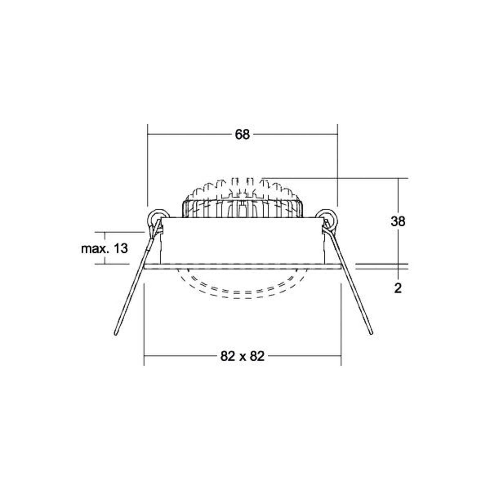 BRUMBERG Downlight BB05, Svart, Hall, Aluminium / grå / zink, Downlights