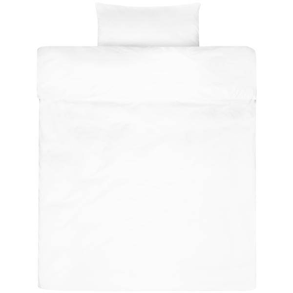 Sengesæt polyester hvid 140x200cm