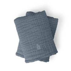 Sebra Muslin Skötunderlägg 2 stk. Forest Lake Blue
