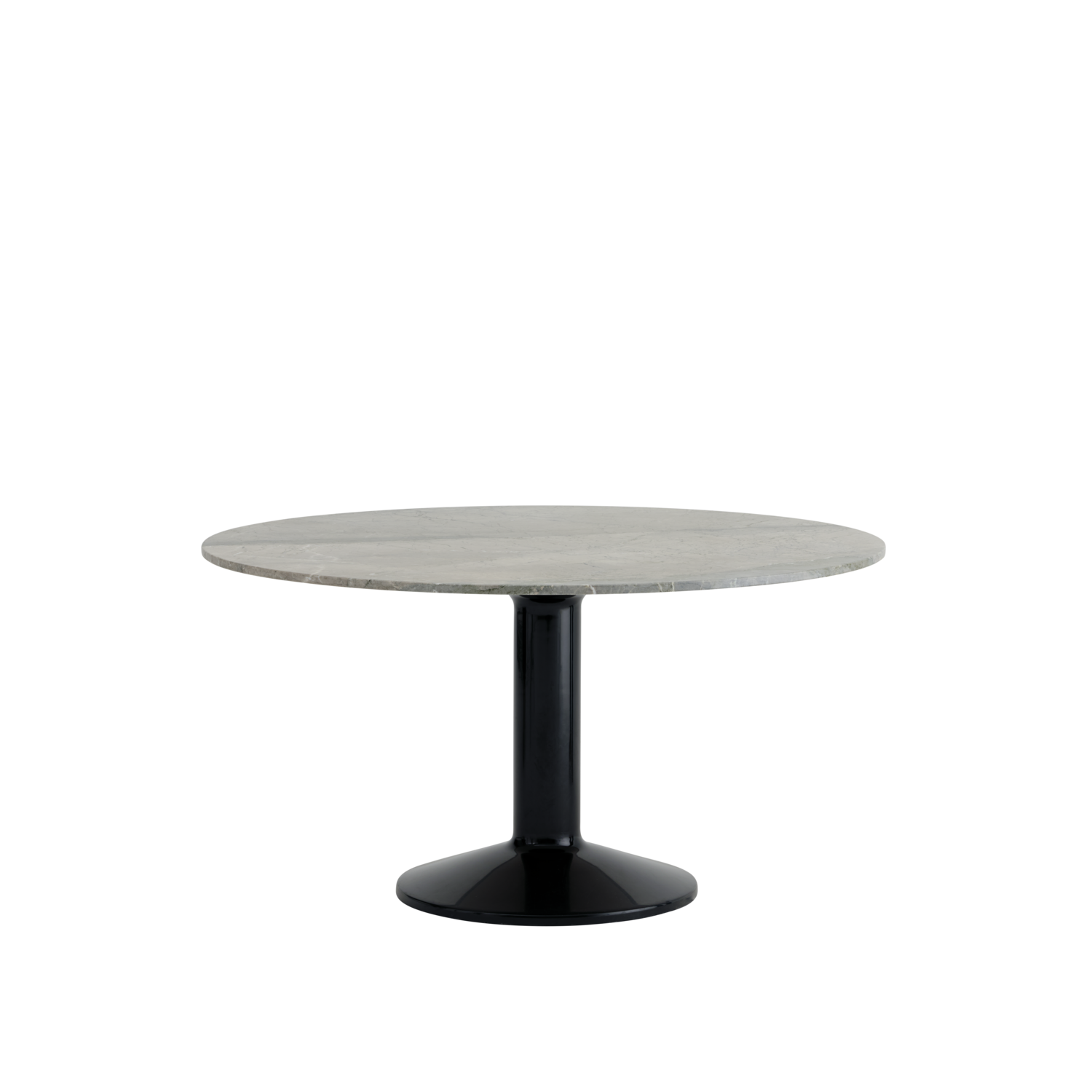 Midst Table Ø 140 cm, fra Muuto Grey Marble - Black - Jacobsen Plus