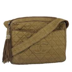 Chanel Vintage Shoulder Bag Stl. - Axelremsväskor Från Magasin - Beige (W 27cm x H 20cm x D 6cm)