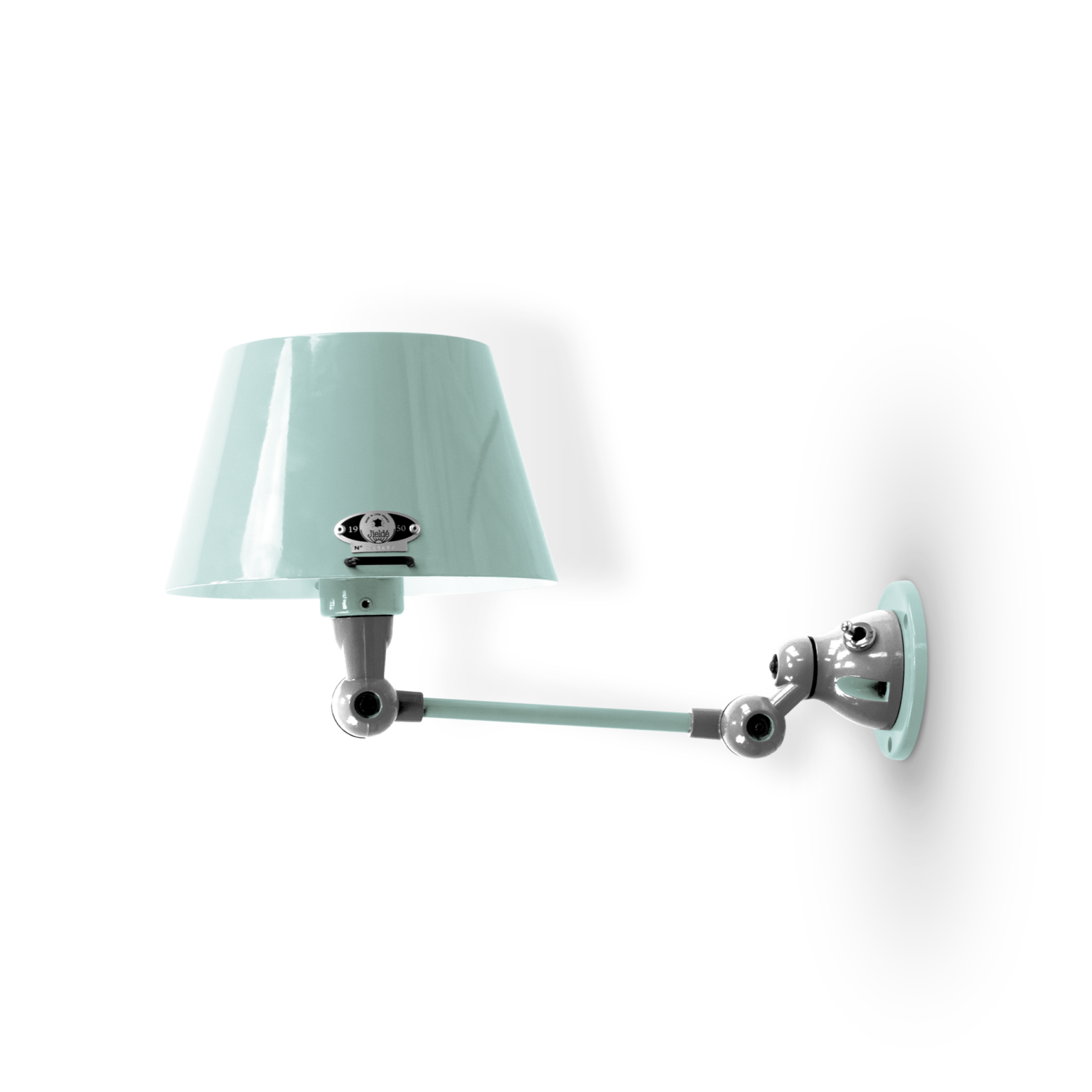 Aicler AID701 væglampe fra Jieldé - Vespa green / Poleret/blank