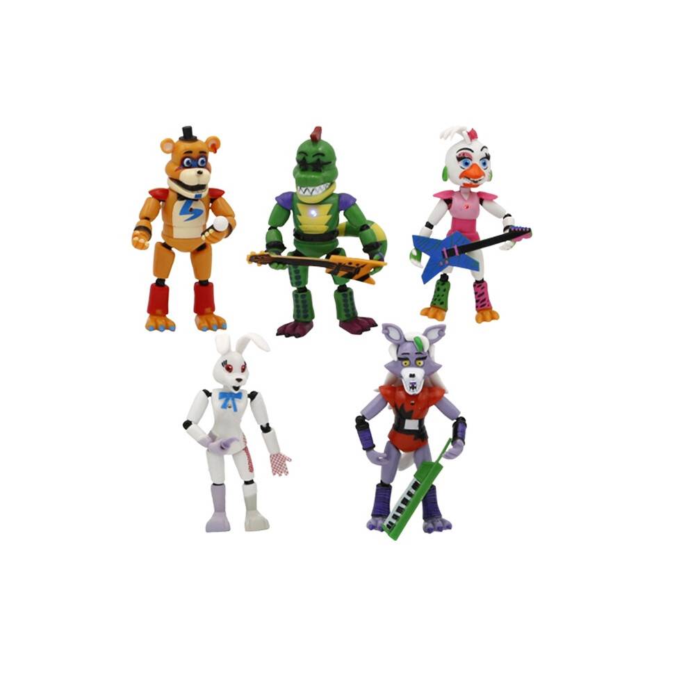 (Security 5pcs)Set Fnaf Action Figure Security Breach Five Nights At Freddys Action Figure Toy