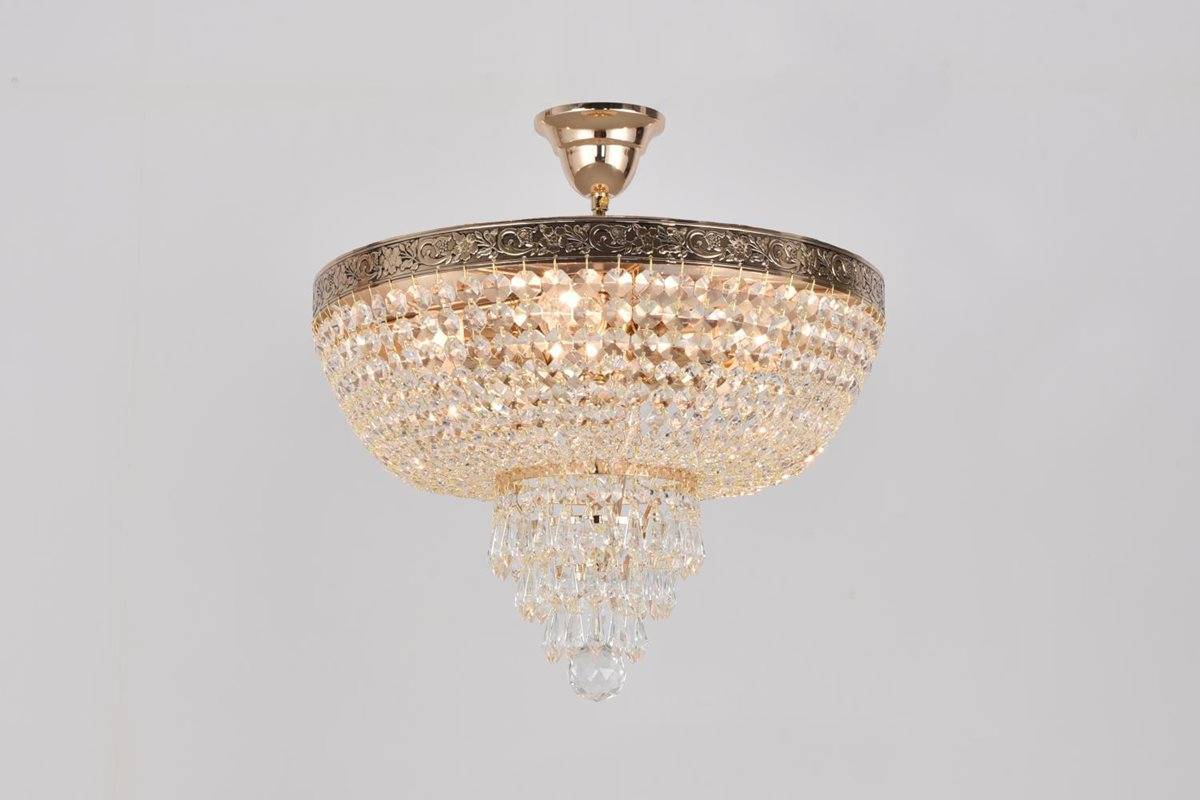 Norrsken Design Queen Kristallplafond 40Cm, Fransk-Guld