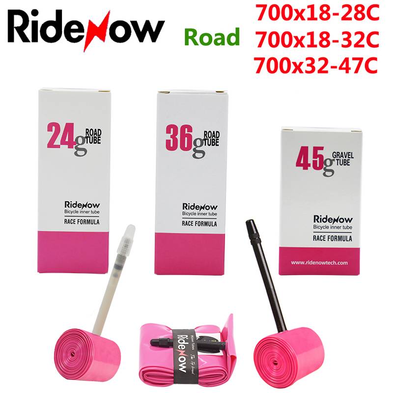 RideNow TPU Road Bicycle Inner MTB Tube 700x25C Tire Gravel Bike Accessories 29x1.5 1.9 Tires Patch Kit 24 36 45g Ride Now Tubes