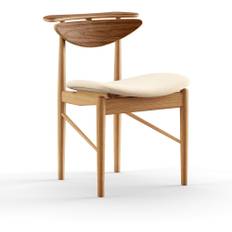 House of Finn Juhl - Reading Chair, Dark oiled Oak/Walnut, Cat. 3 Watercolour, Soft Linen - Matstolar - Finn Juhl - Beige,Träfärgad - Trä/Textilmaterial