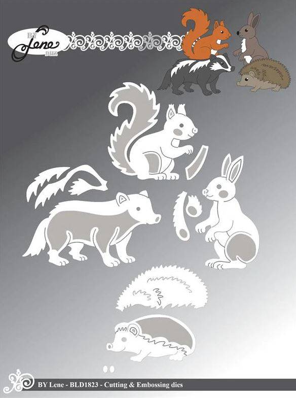 By Lene - Cutting & Embossing Die - Forest Friends BLD1823