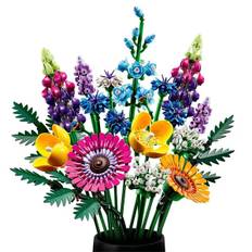 10313 Icons Buket med Vilde Blomster, med Lavendel og Gerbera, Byggesæt til Voksne, Gaveidé, Botanical Collection, 2024 Sættet