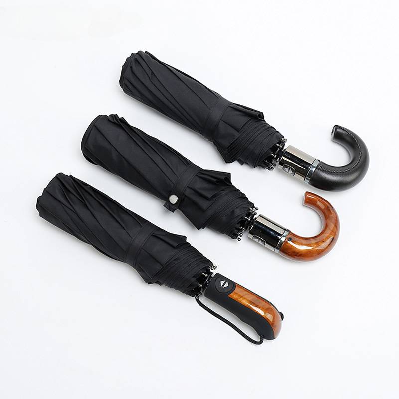 Classic Umbrella Full Automatic Strong Windresistant 3 Folding Umbrella Business Male Quality Parasol